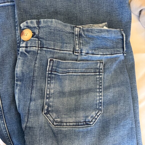 The Colette Crop High-Rise Wide-Leg Jeans by Maeve 33 Tall - Medium Denim Wash - Picture 7 of 7